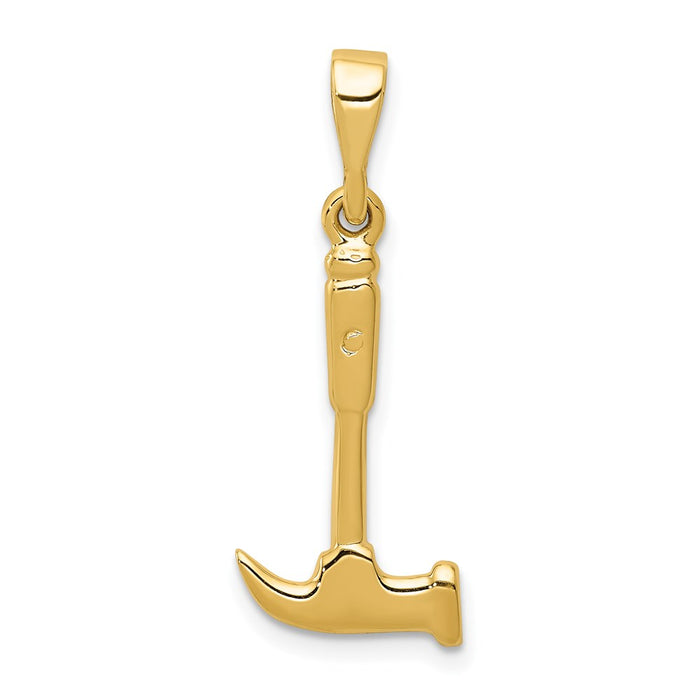 Million Charms 14K Yellow Gold Themed Hammer Charm