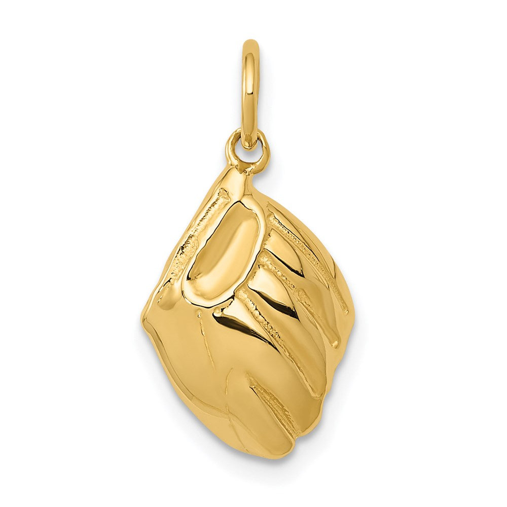 Million Charms 14K Yellow Gold Themed Sports Baseball Glove Charm