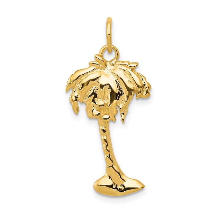 Million Charms 14K Yellow Gold Themed Palm Tree Charm