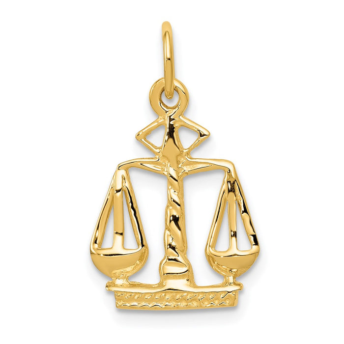 Million Charms 14K Yellow Gold Themed Scales Of Justice Charm