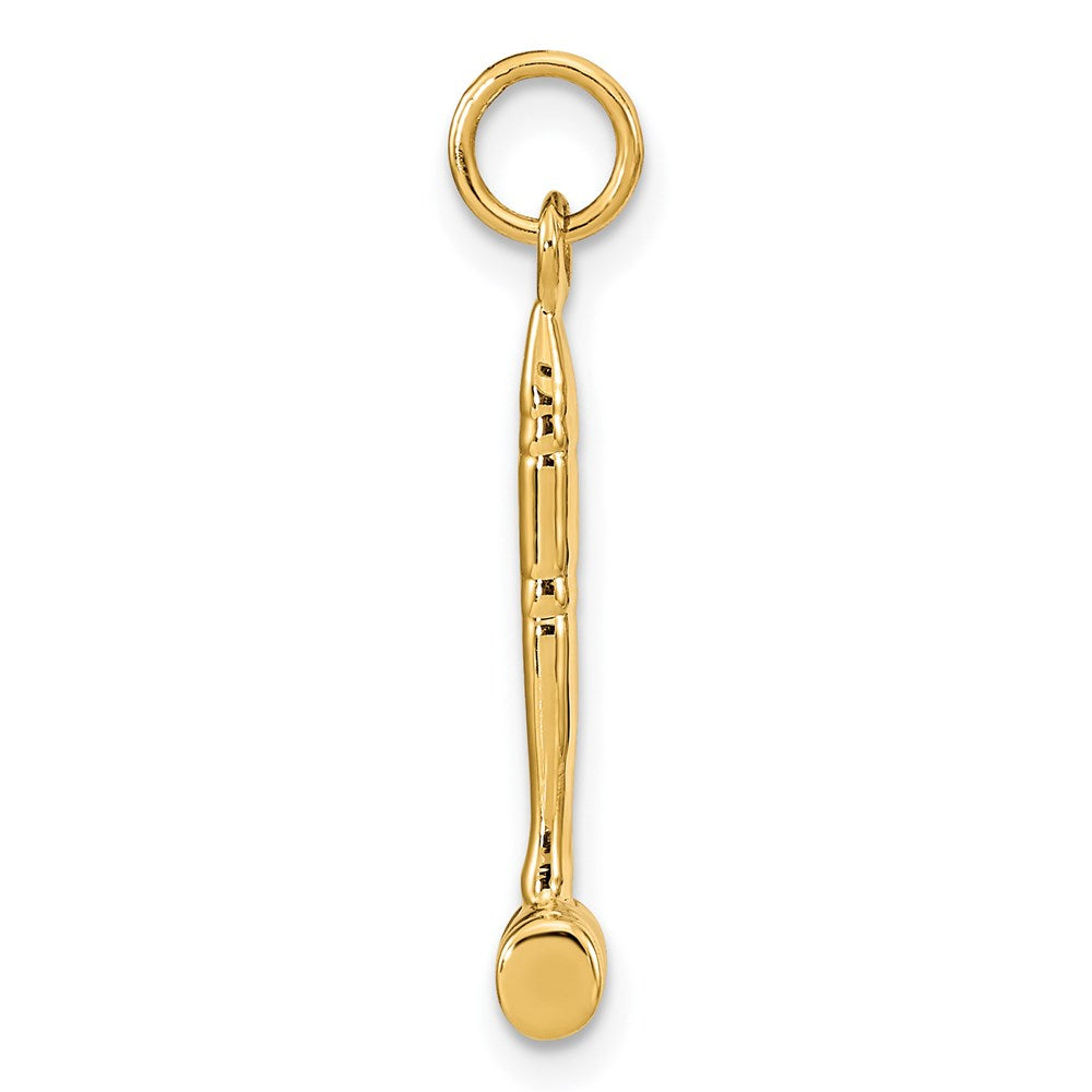 Million Charms 14K Yellow Gold Themed 3-D Gavel Charm