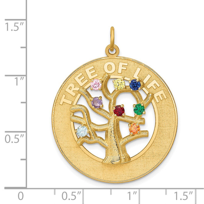 Million Charms 14K Yellow Gold Themed Tree Of Life Pendant