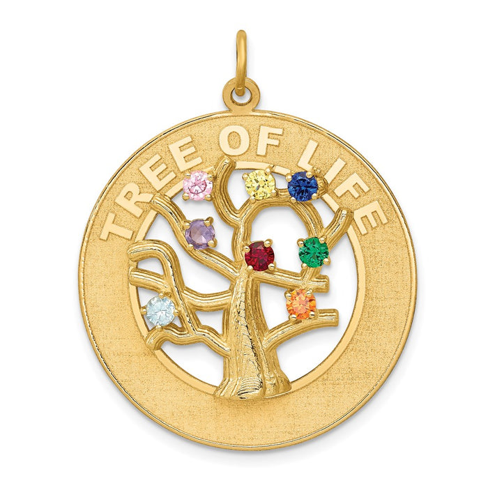 Million Charms 14K Yellow Gold Themed Tree Of Life Pendant