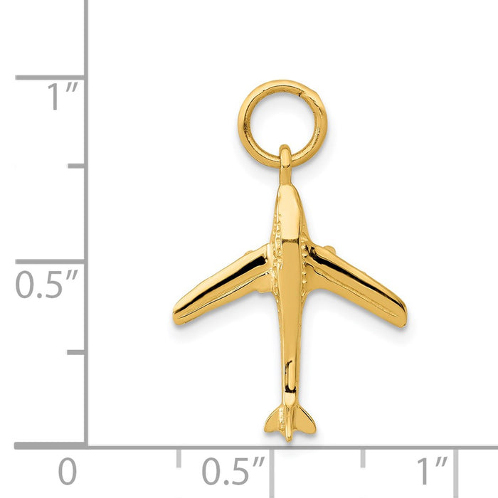 Million Charms 14K Yellow Gold Themed Jet Charm