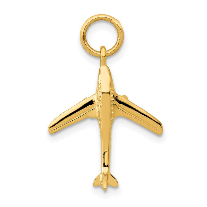 Million Charms 14K Yellow Gold Themed Jet Charm