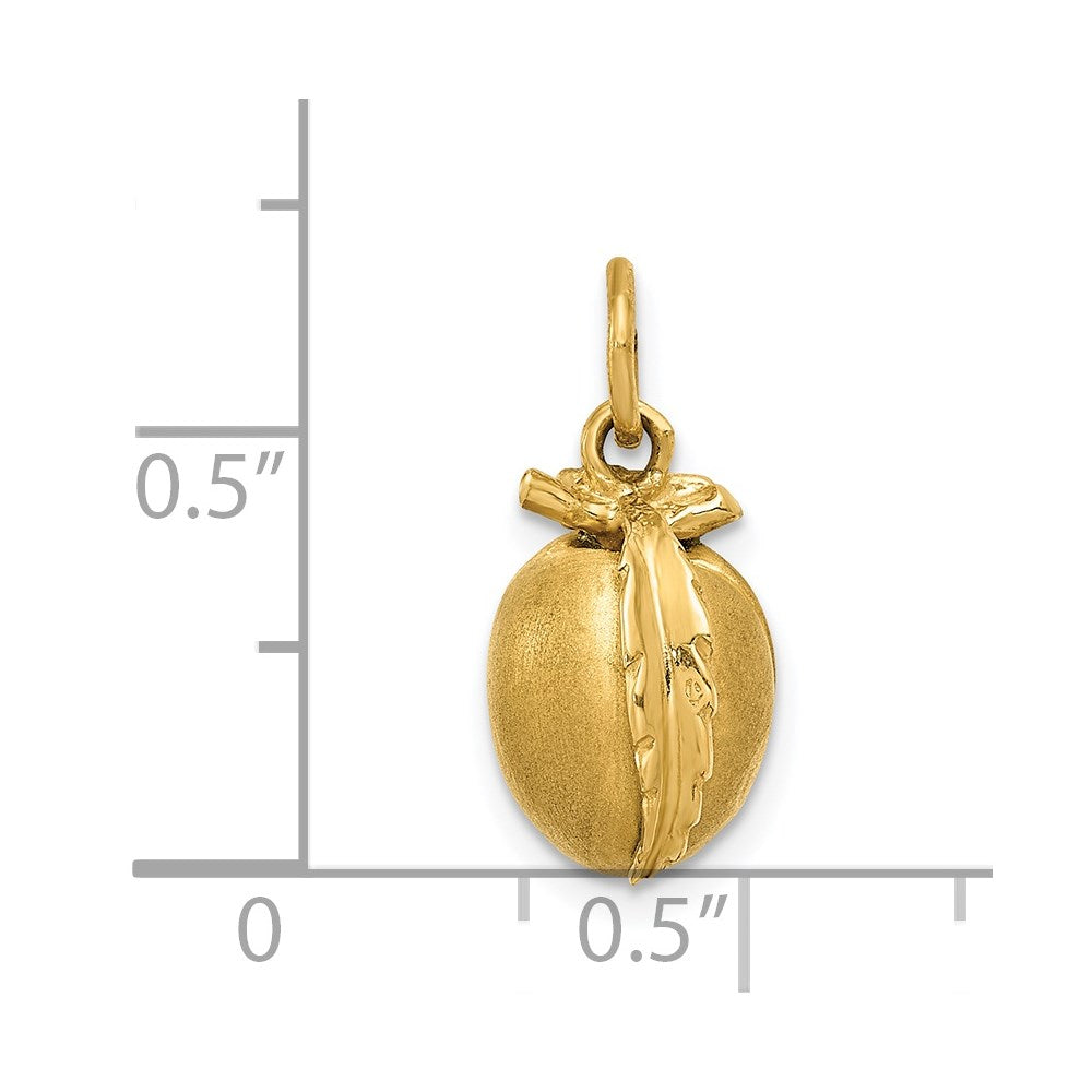 Million Charms 14K Yellow Gold Themed Peach Charm