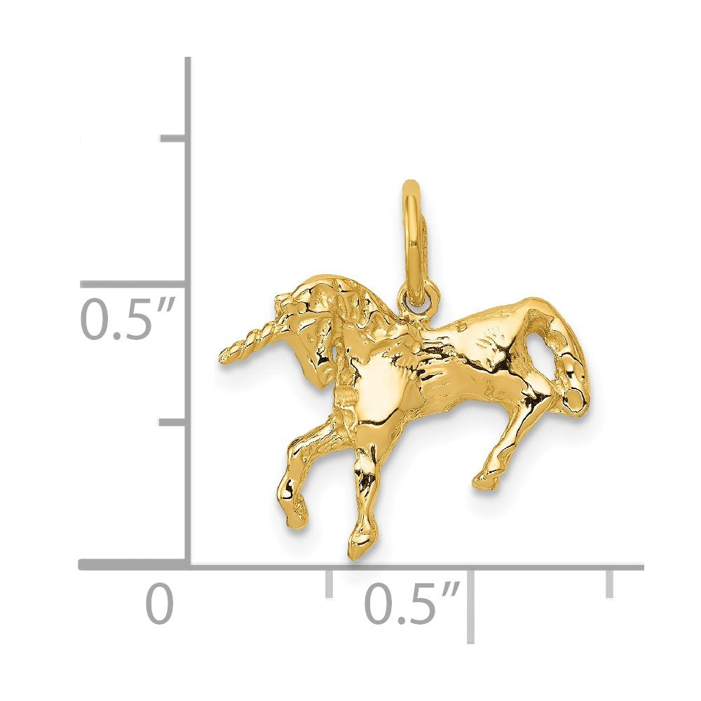 Million Charms 14K Yellow Gold Themed Unicorn Charm