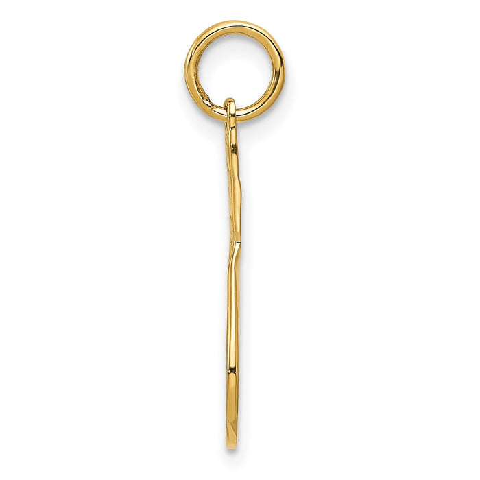 Million Charms 14K Yellow Gold Themed Racquet Charm