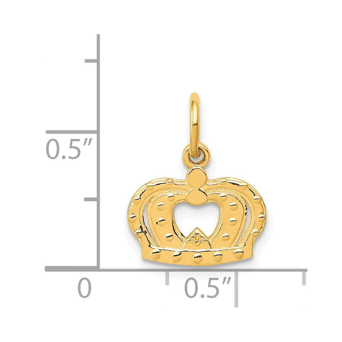 Million Charms 14K Yellow Gold Themed Crown Charm