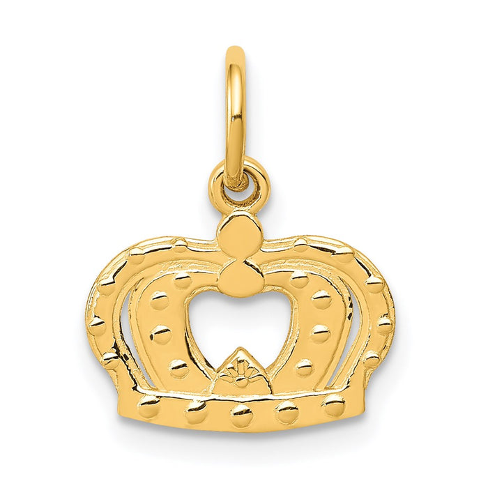 Million Charms 14K Yellow Gold Themed Crown Charm