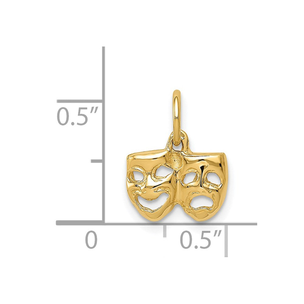 Million Charms 14K Yellow Gold Themed Comedy/Tragedy Charm
