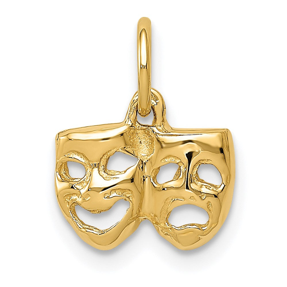 Million Charms 14K Yellow Gold Themed Comedy/Tragedy Charm