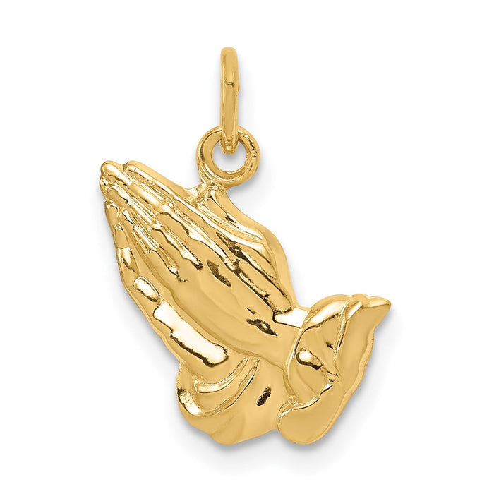 Million Charms 14K Yellow Gold Themed Praying Hands Charm