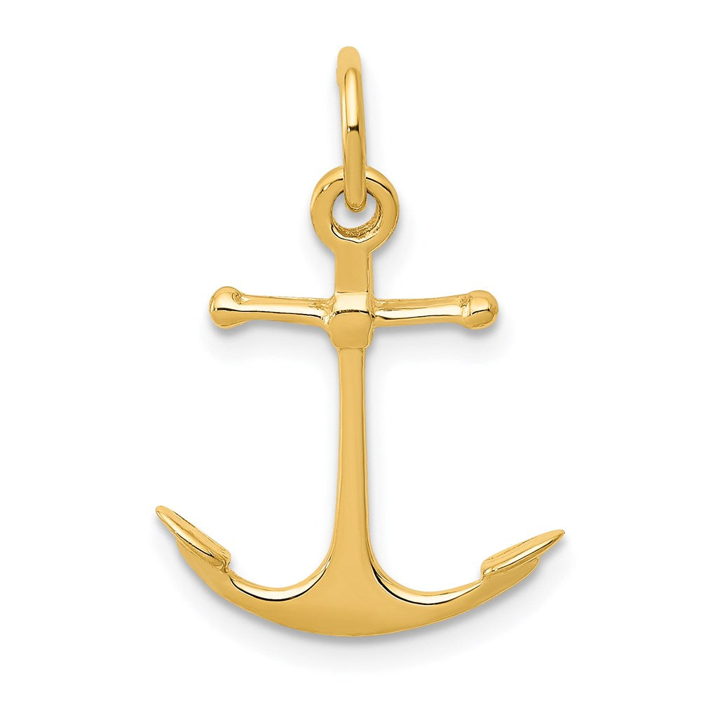 Million Charms 14K Yellow Gold Themed Nautical Anchor Charm