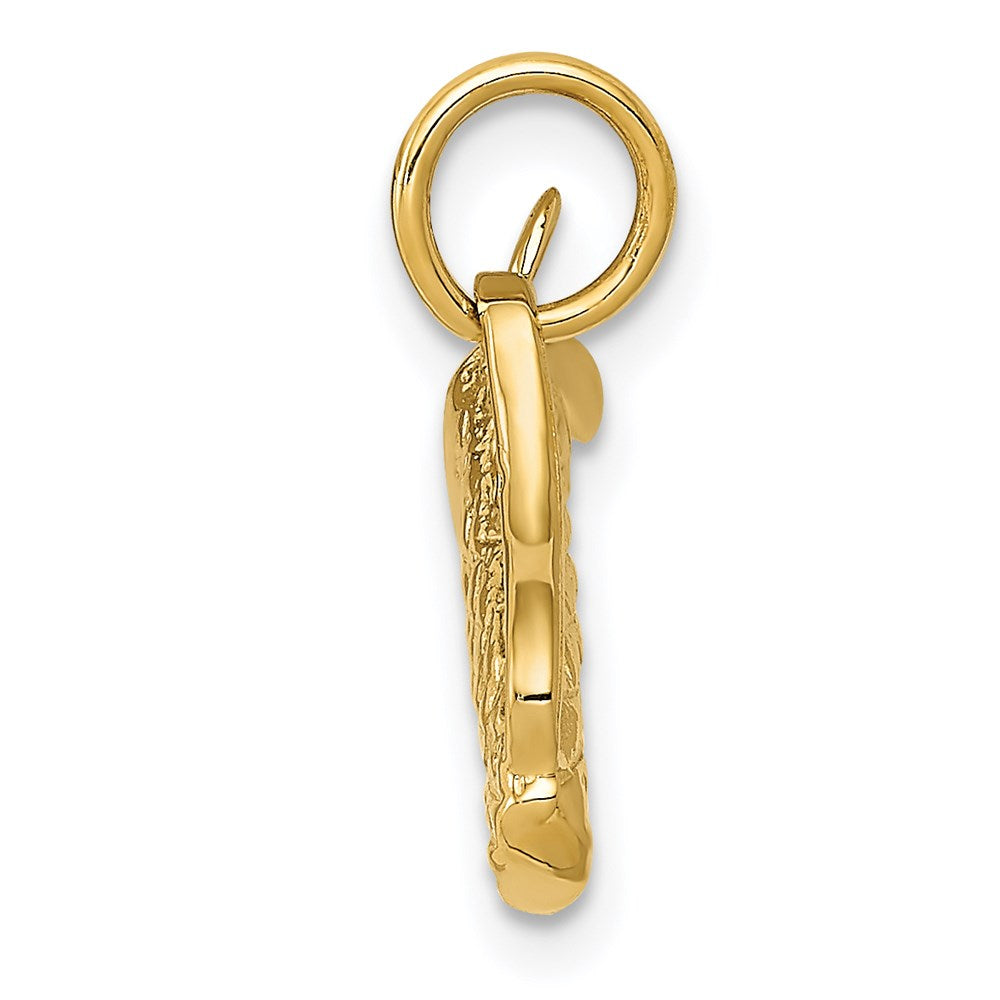 Million Charms 14K Yellow Gold Themed 3-D Sports Golf Bag Charm