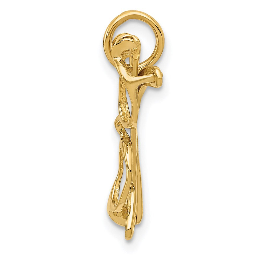 Million Charms 14K Yellow Gold Themed Glasses Charm