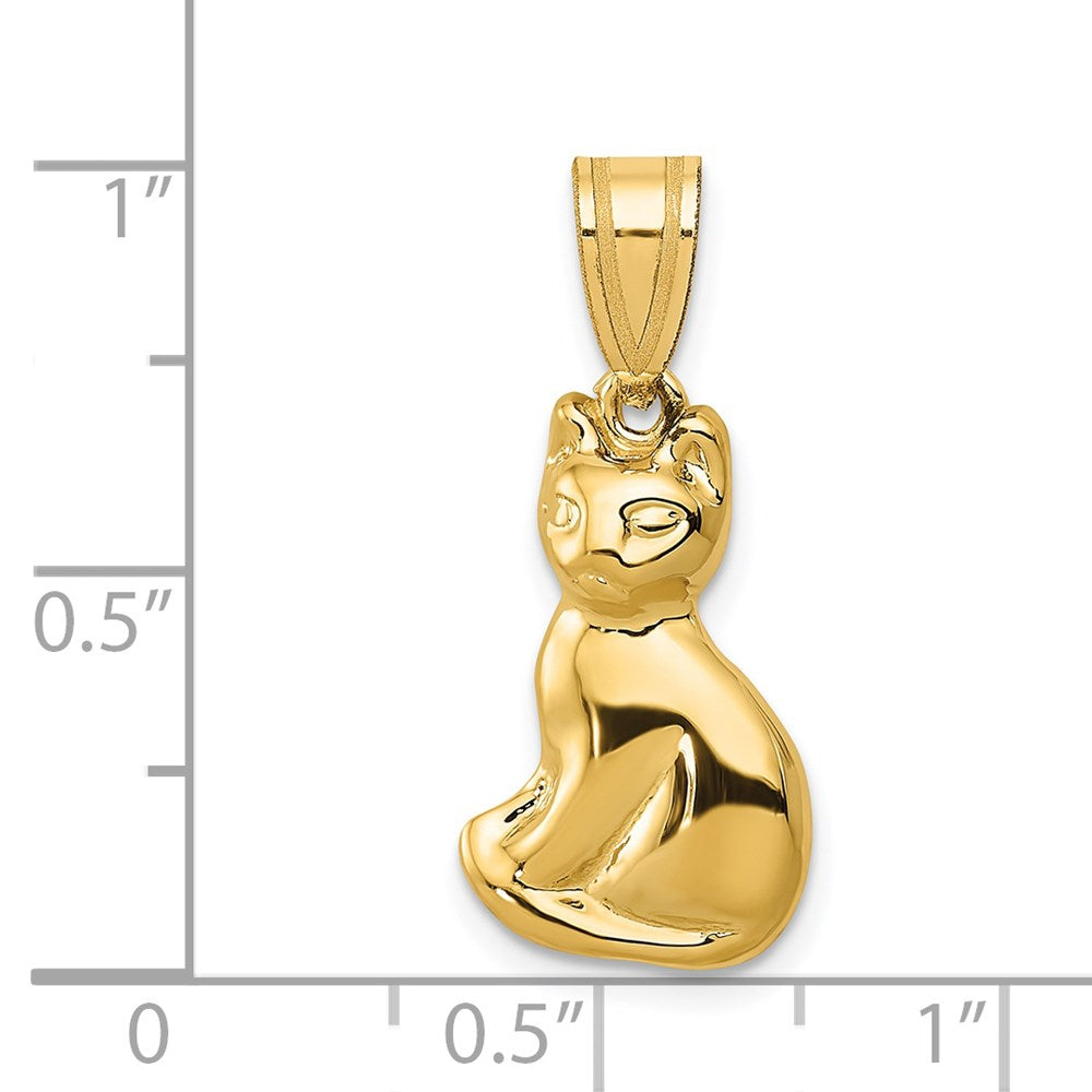 Million Charms 14K Yellow Gold Themed Cat Charm