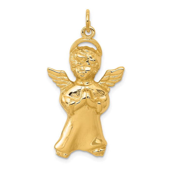 Million Charms 14K Yellow Gold Themed Polished Angel Pendant