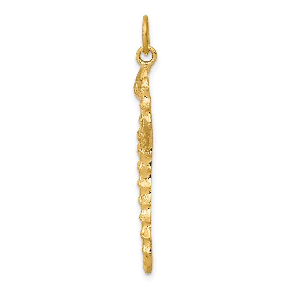 Million Charms 14K Yellow Gold Themed Nautical Seahorse Pendant