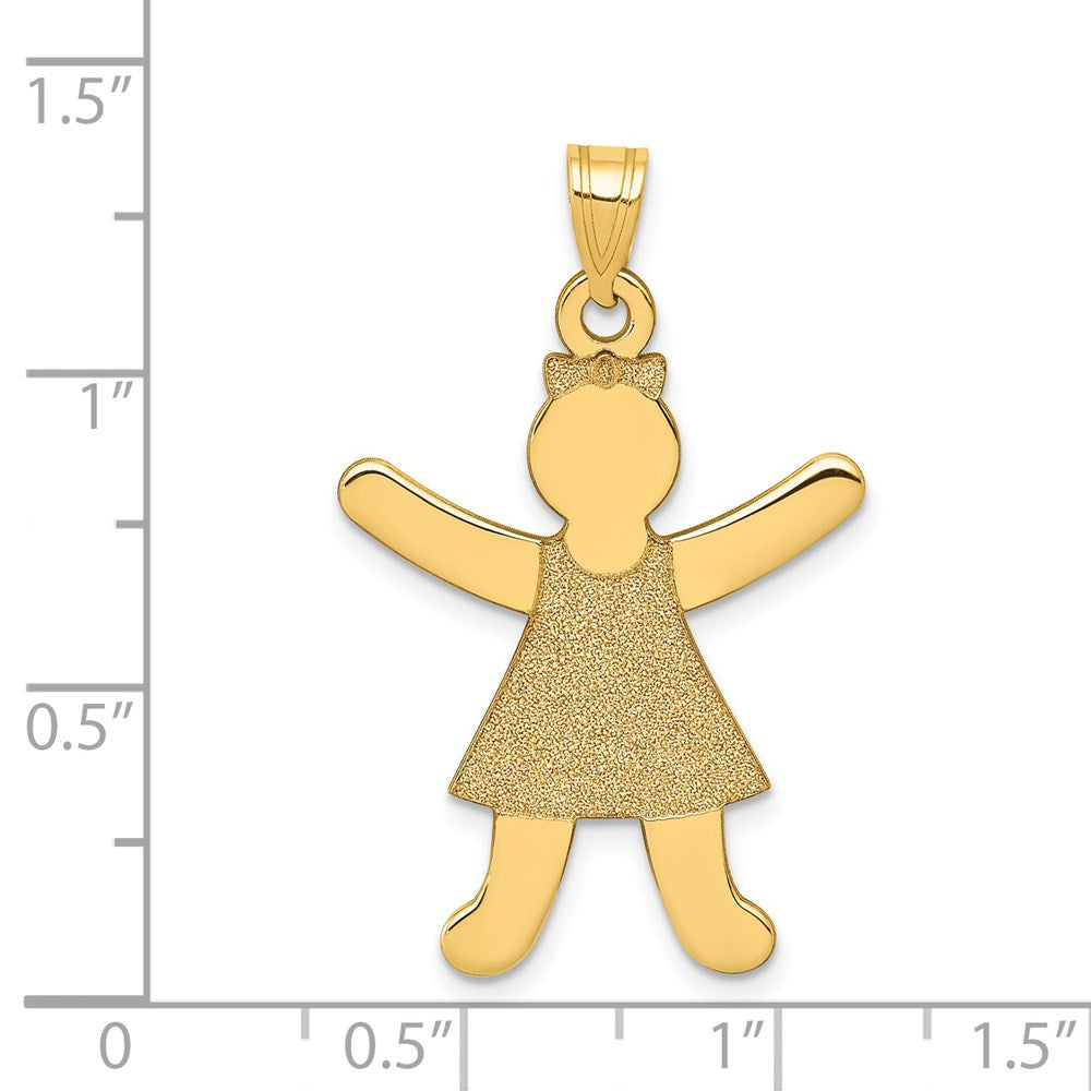 Million Charms 14K Yellow Gold Themed Girl Charm