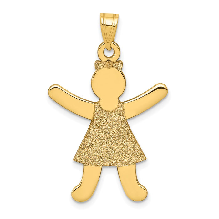 Million Charms 14K Yellow Gold Themed Girl Charm