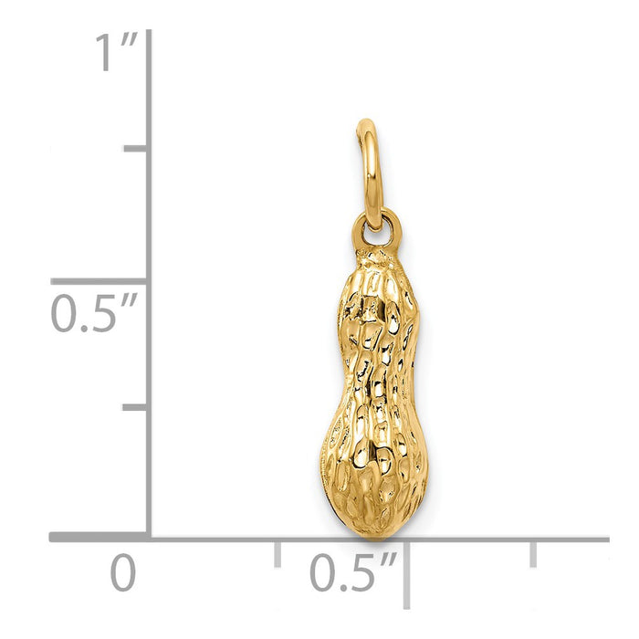 Million Charms 14K Yellow Gold Themed Peanut Charm