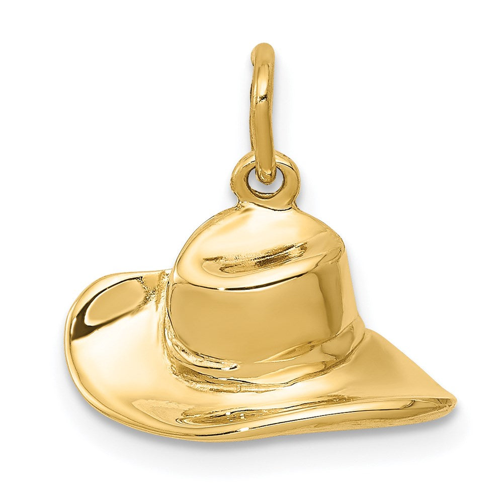 Million Charms 14K Yellow Gold Themed Cowboy Hat Charm