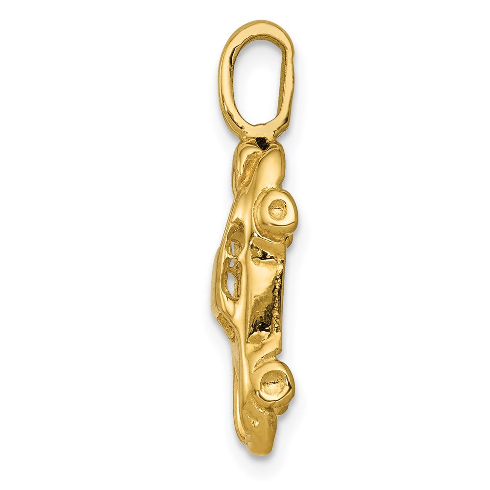 Million Charms 14K Yellow Gold Themed Sports Car Charm