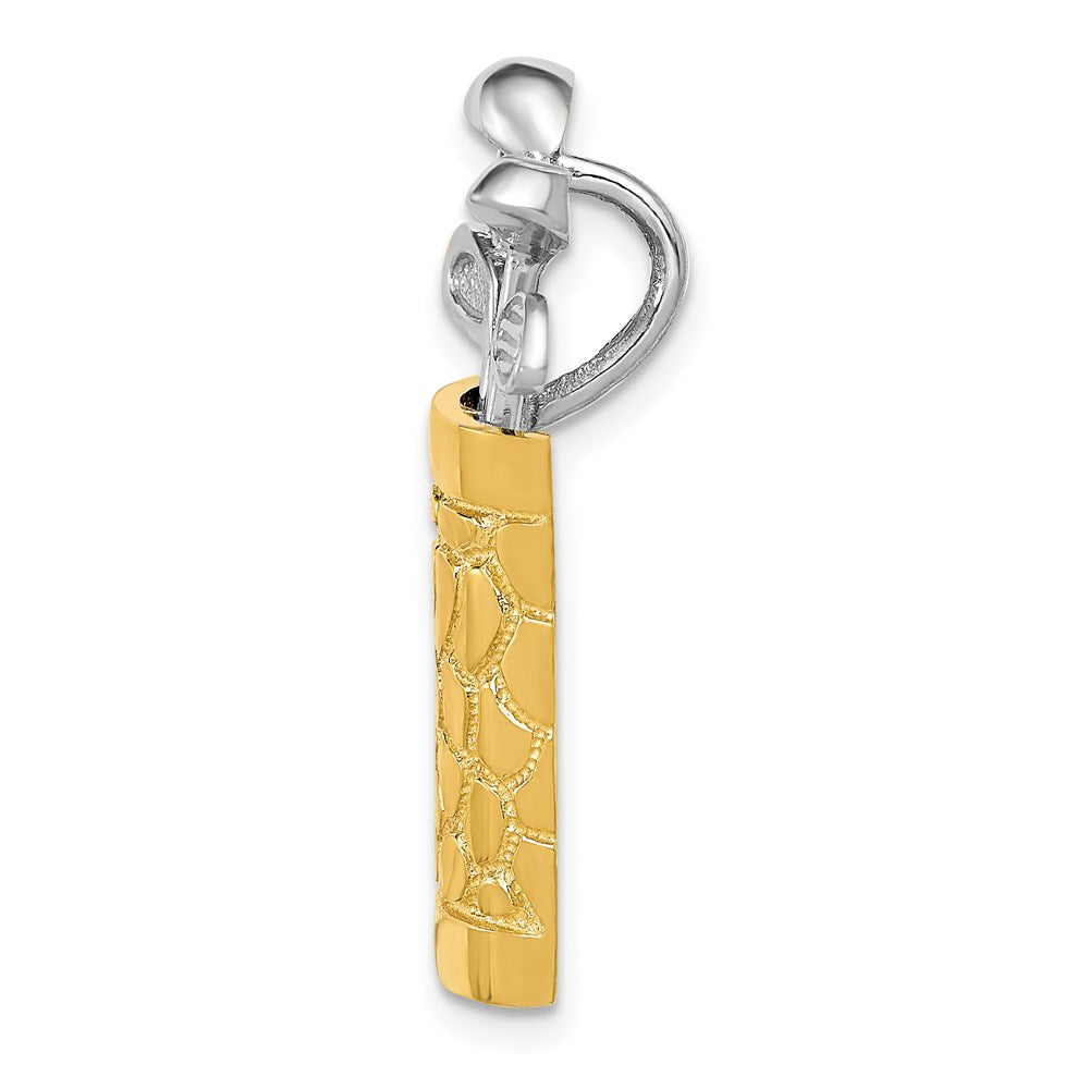 Million Charms 14K Two-Tone Sports Golf Bag With Clubs Pendant