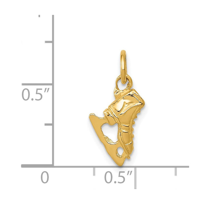 Million Charms 14K Yellow Gold Themed Ice Skate Charm