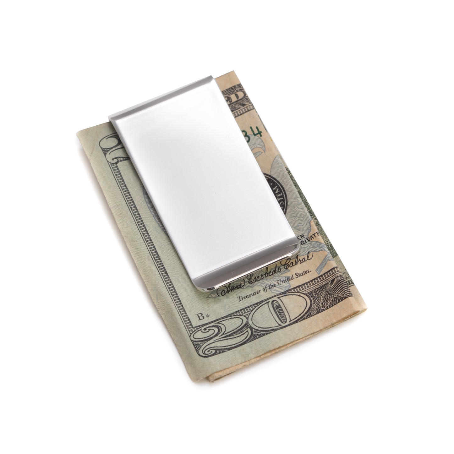 Occasion Gallery Silver Color Silver Plated Money Clip. 1 L x 0.25 W x 2 H in.
