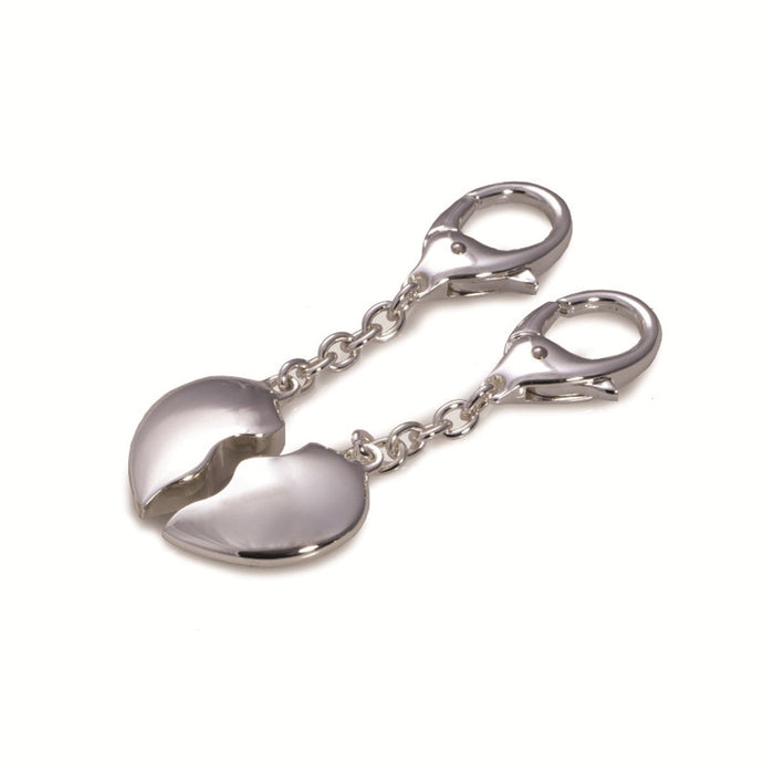 Occasion Gallery Silver Color Silver Plated Interlocking Heart Key Ring. 2 L x 0.25 W x 4 H in.