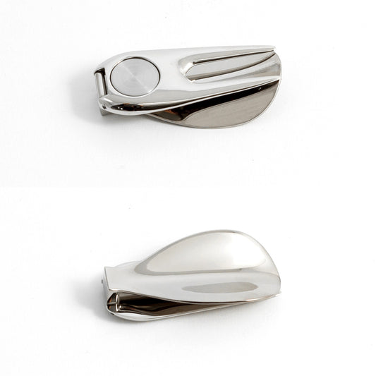 Occasion Gallery Silver Color Chrome Divot Tool with Ball Marker, Shoe Horn & Cigar Holder. 1.5 L x 0.5 W x 5.25 H in.