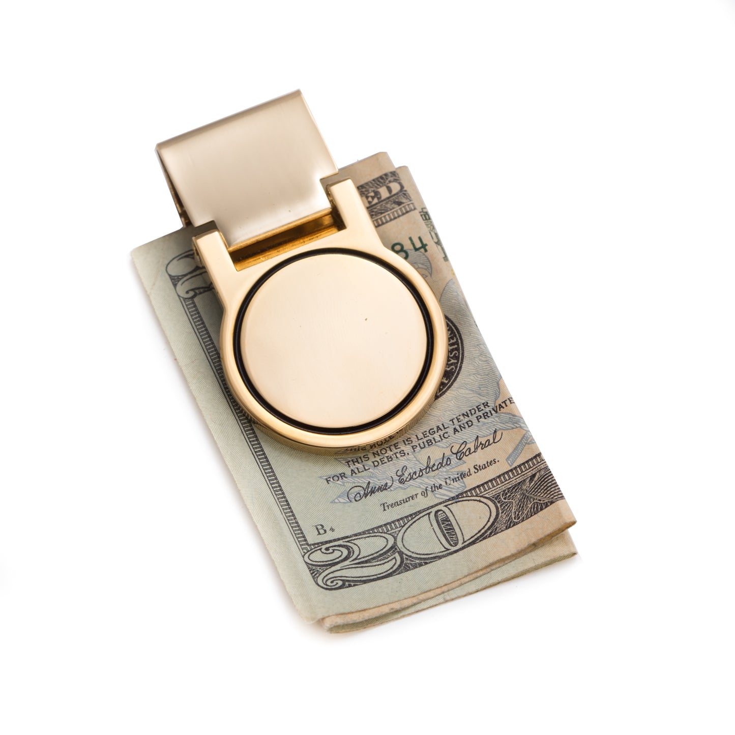 Occasion Gallery Gold Color Gold Plated Hinged Money Clip. 1.25 L x 2.25 W x 0.25 H in.