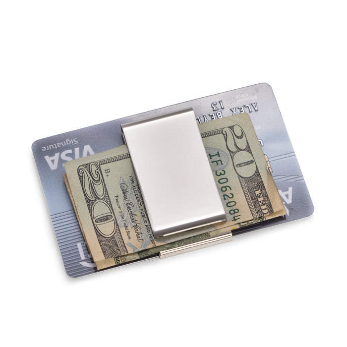 Occasion Gallery Silver Color Silver Plated Twin Slot Money Clip. 1 L x 0.25 W x 2.15 H in.