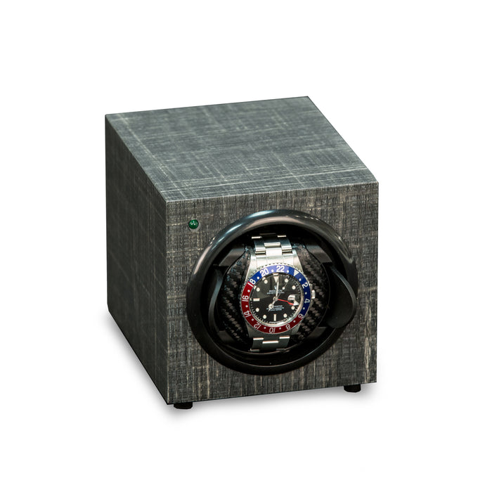 Occasion Gallery Grey Color Gray Single Watch Winder     8 L x 7.5 W x 3 H in.