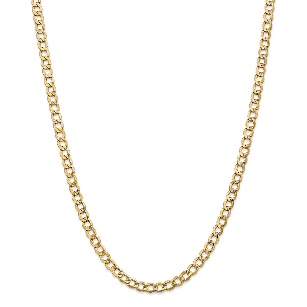 Million Charms 14k Yellow Gold, Necklace Chain, 5.25mm Semi-Solid Curb Link Chain, Chain Length: 18 inches