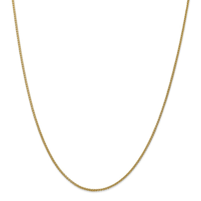 Million Charms 14k Yellow Gold, Necklace Chain, Semi-Solid 1.55 mm Wheat Chain, Chain Length: 16 inches