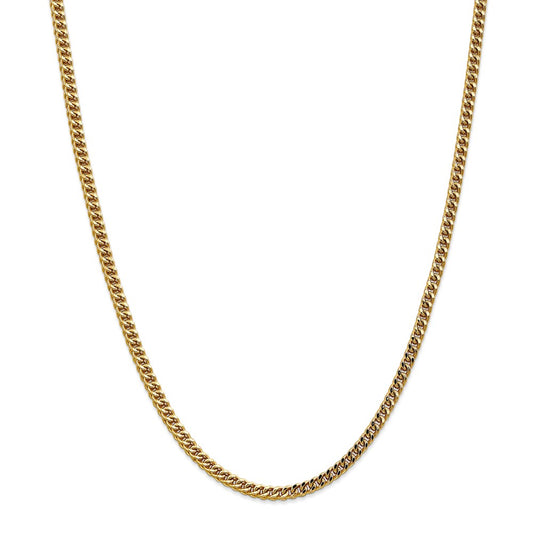 Million Charms 14k Yellow Gold, Necklace Chain, 3.7mm Semi-Solid Franco Chain, Chain Length: 20 inches
