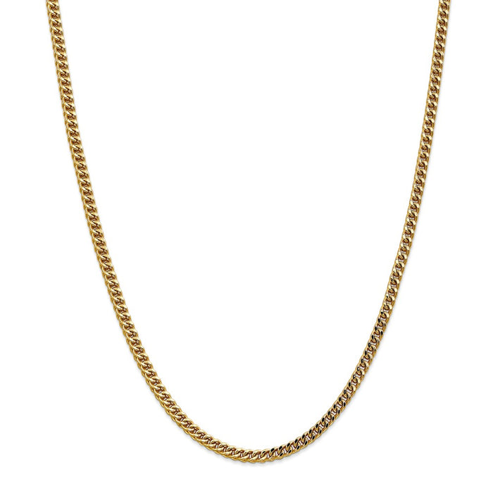 Million Charms 14k Yellow Gold, Necklace Chain, 3.7mm Semi-Solid Franco Chain, Chain Length: 20 inches