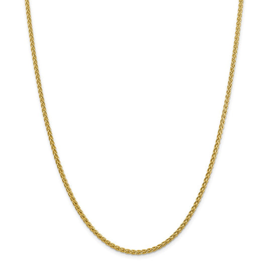Million Charms 14k Yellow Gold, Necklace Chain, 2.75mm Semi-solid Wheat Chain, Chain Length: 18 inches