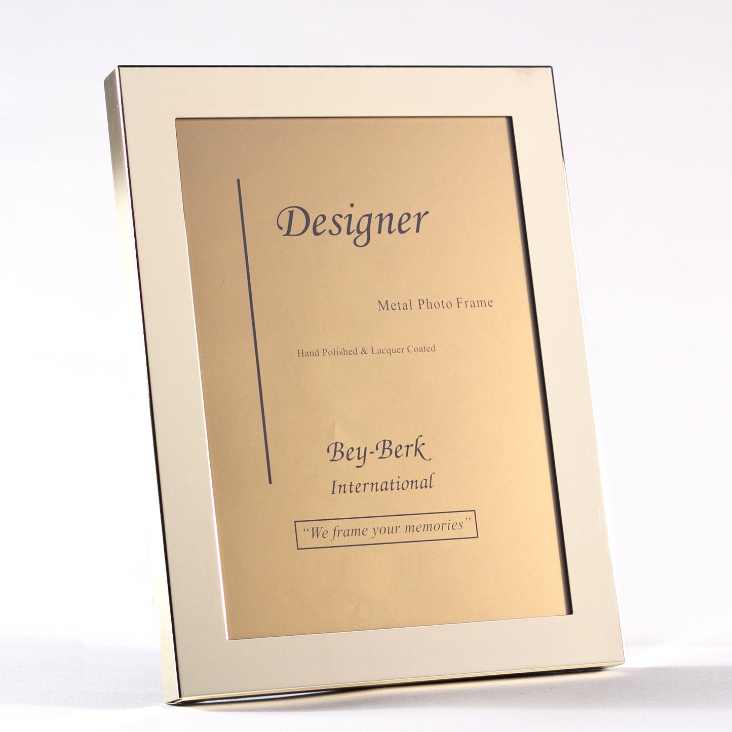Occasion Gallery Gold Color Brass 8"x10" Picture Frame with Easel Back. 9 L x 0.75 W x 10.75 H in.