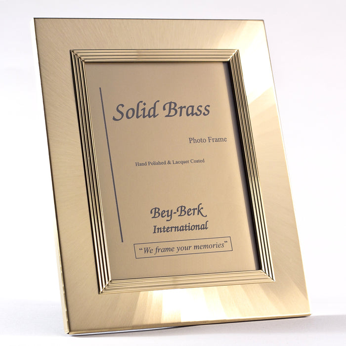 Occasion Gallery Gold Color Brass 4"x6" Picture Frame with Easel Back. 6 L x 0.25 W x 8.25 H in.