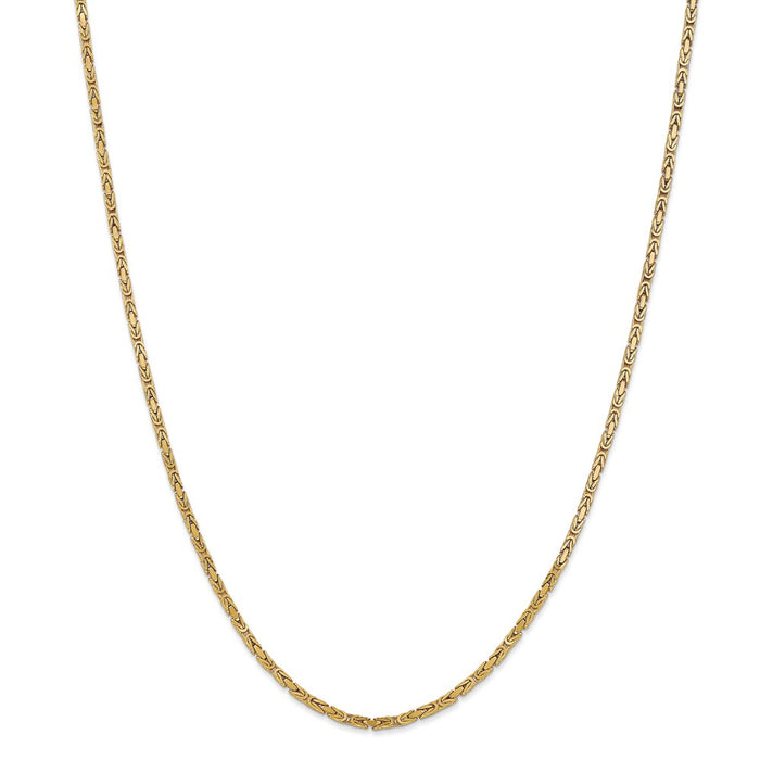 Million Charms 14k Yellow Gold, Necklace Chain, 2mm Byzantine Chain, Chain Length: 20 inches