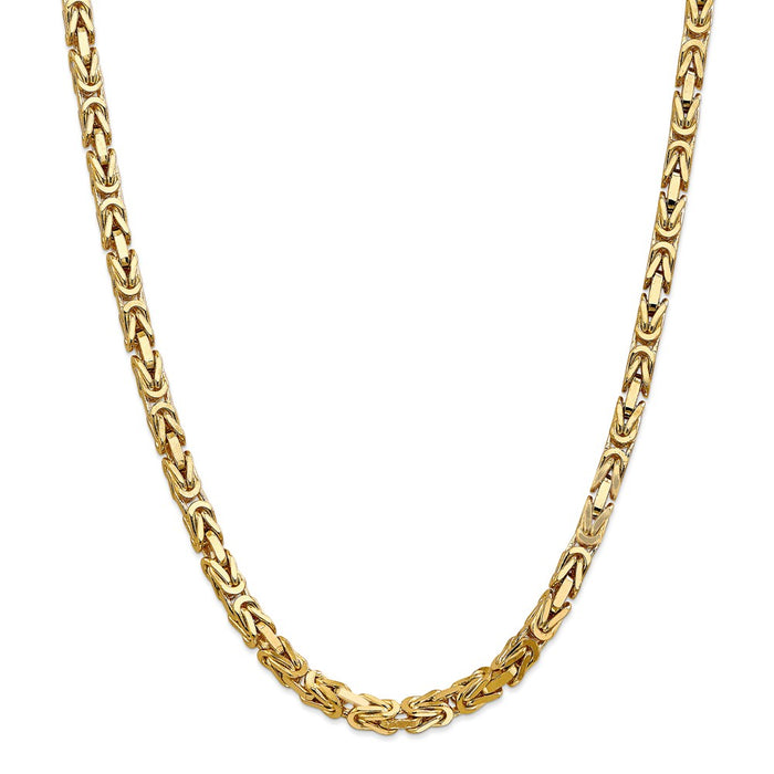 Million Charms 14k Yellow Gold, Necklace Chain, 5.25mm Byzantine Chain, Chain Length: 20 inches