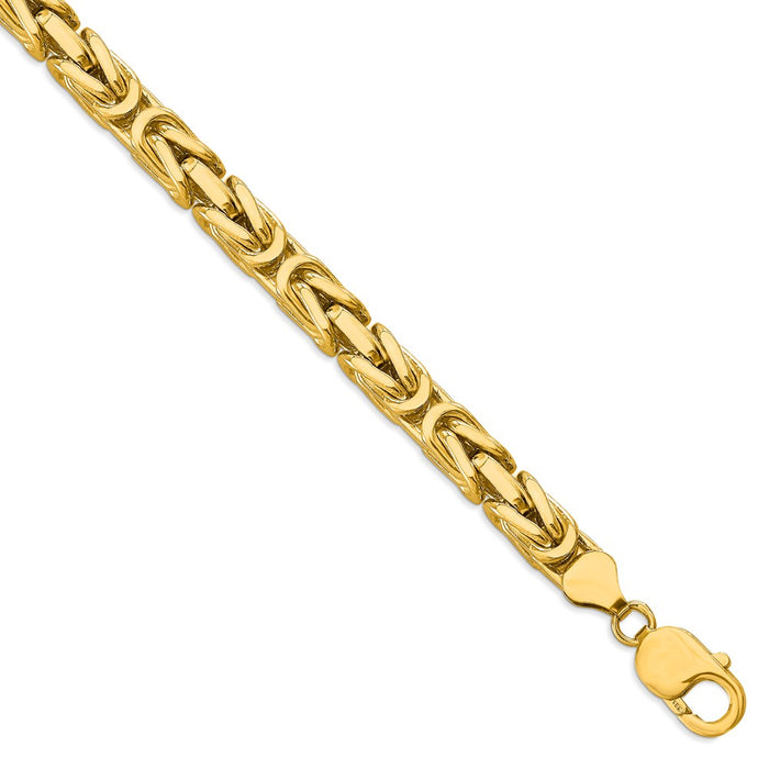 Million Charms 14k Yellow Gold 6.50mm Byzantine Chain, Chain Length: 8 inches