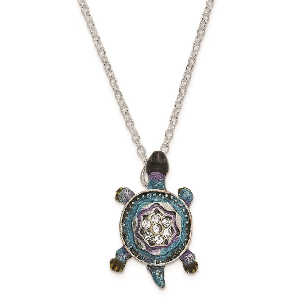 Jere Luxury Giftware, Bejeweled AMAZING AZURE Turtle Trinket Box with Matching Pendant Trinket Box & Keepsake Container Collectible Gift by Jere Luxury Giftware
