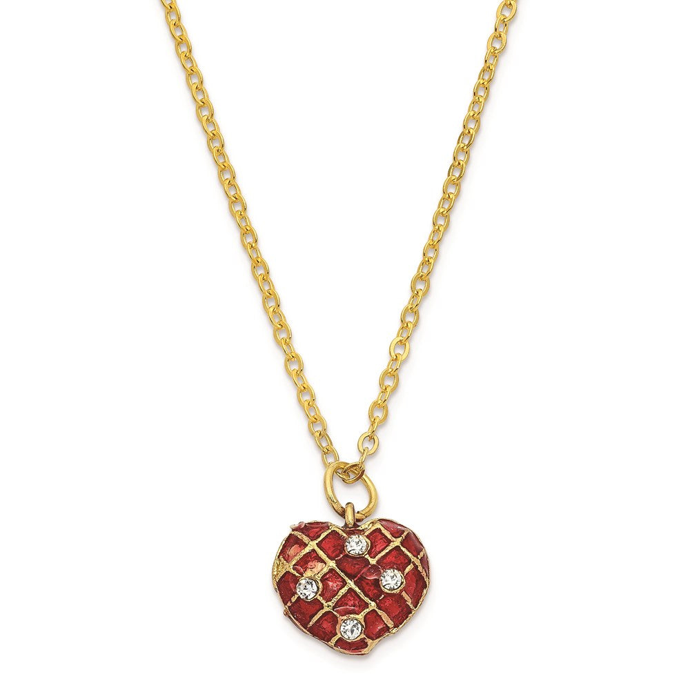Jere Luxury Giftware, Bejeweled PEEK-A-BOO Decorative Heart Trinket Box with Matching Pendant Trinket Box & Keepsake Container Collectible Gift by Jere Luxury Giftware