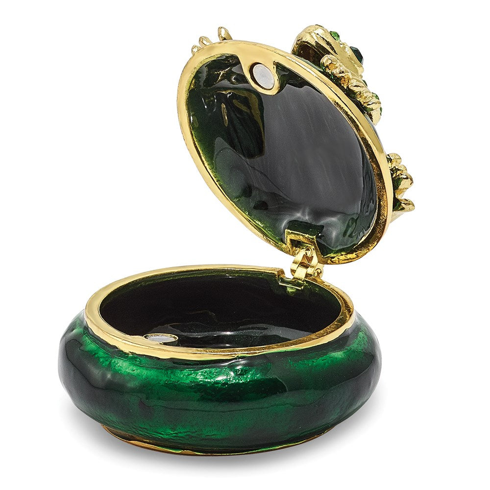 Jere Luxury Giftware, Bejeweled SPECKLES Frog Box Trinket Box with Matching Pendant Trinket Box & Keepsake Container Collectible Gift by Jere Luxury Giftware