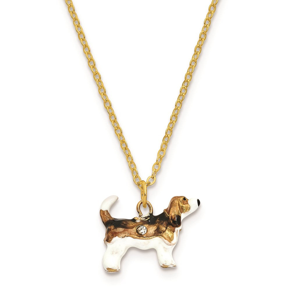 Jere Luxury Giftware, Bejeweled BEAUREGARD Beagle Trinket Box with Matching Pendant Trinket Box & Keepsake Container Collectible Gift by Jere Luxury Giftware